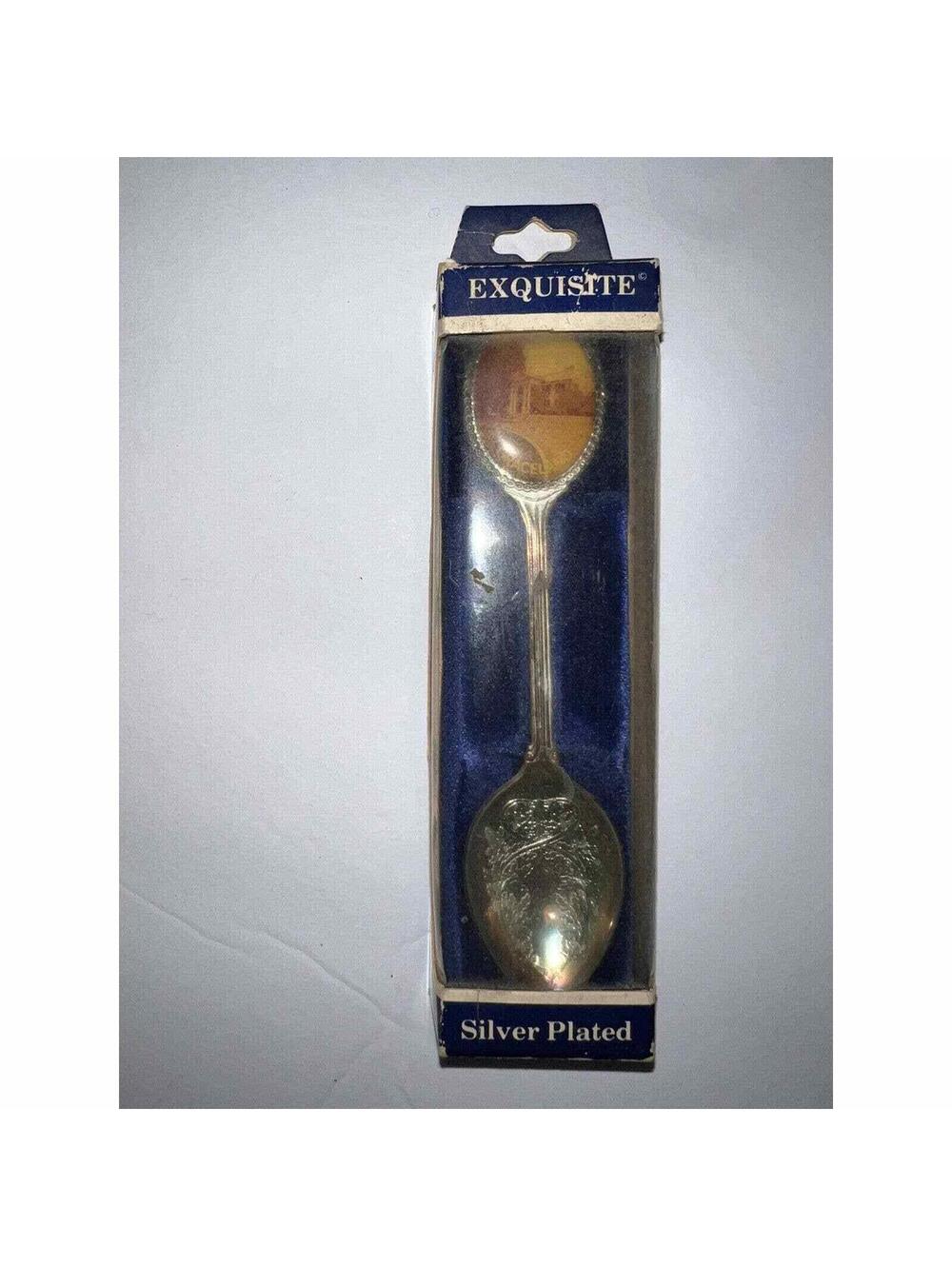 Exquisite Silver Plated collectible spoon ABERYSTWYTH. Vintage In Original Box